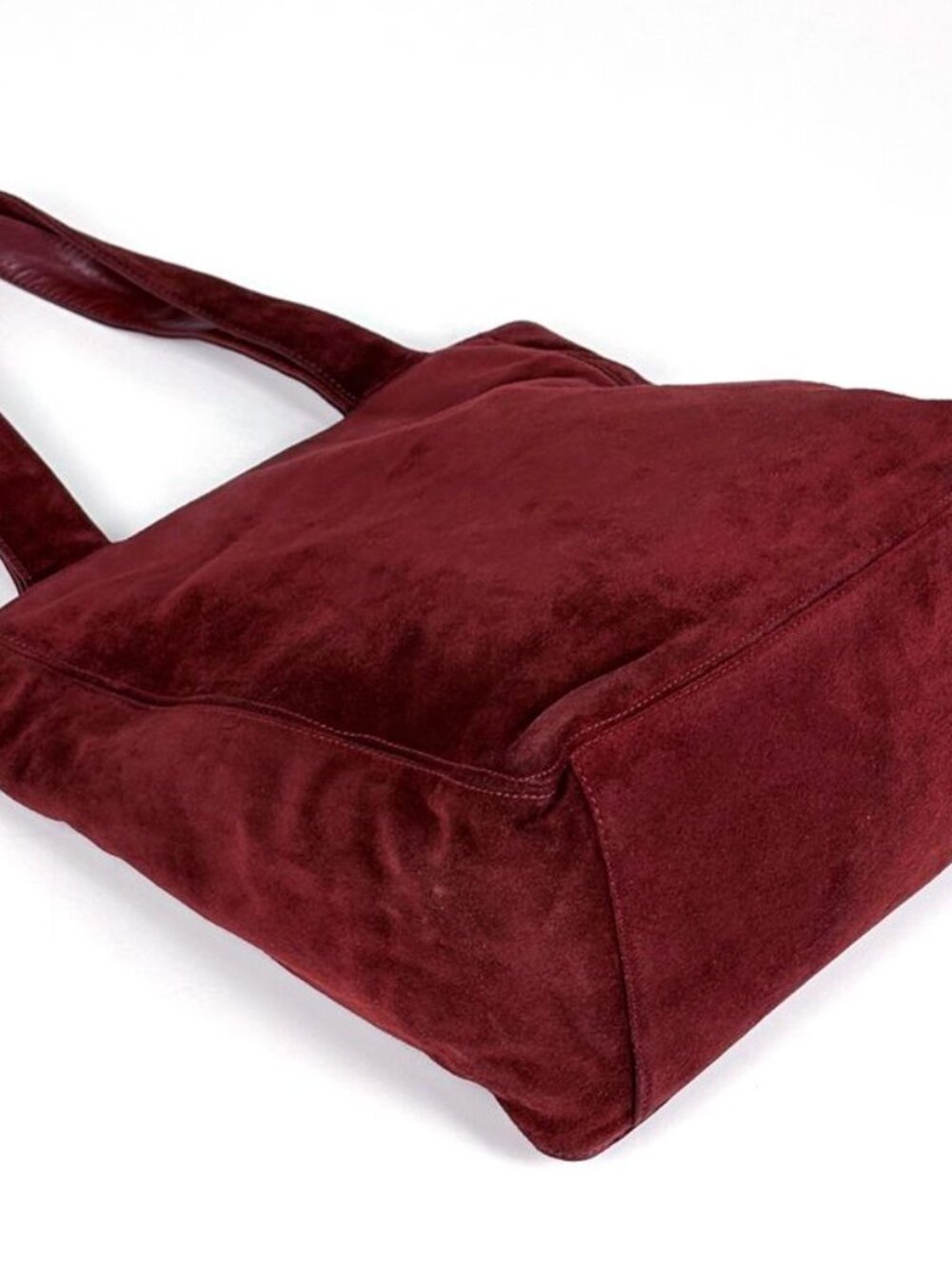 ★SOLD★ Chanel CC Logo Fringe Tote Tassel Shoulder Bag Suede Red - Picture 2 of 10